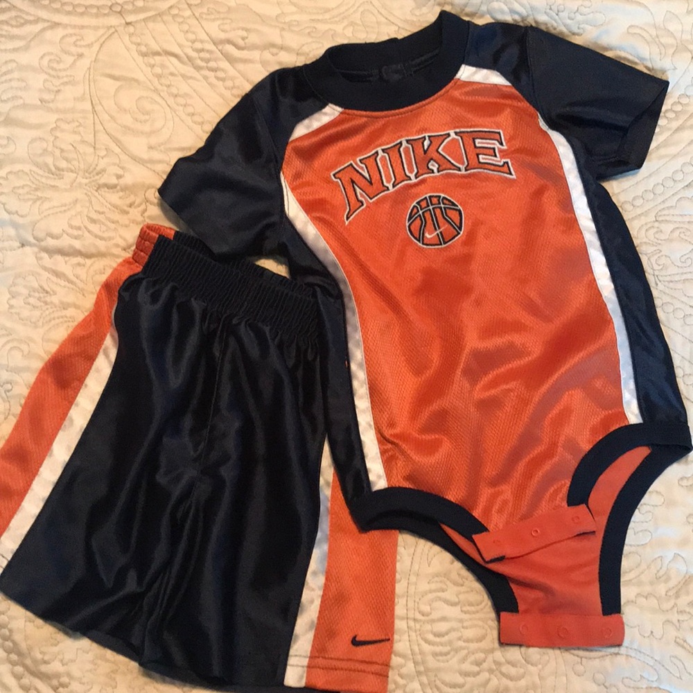 Nike basketball onesie/shorts set